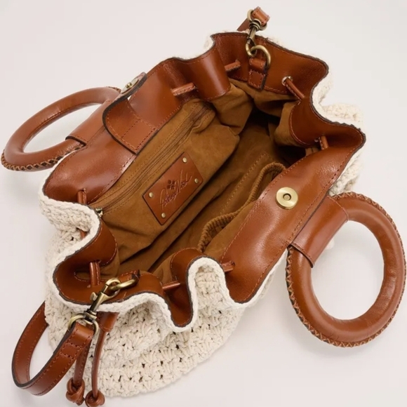 The Patricia Nash Carlina Butterfly Crochet Satchel - Picture 7 of 9